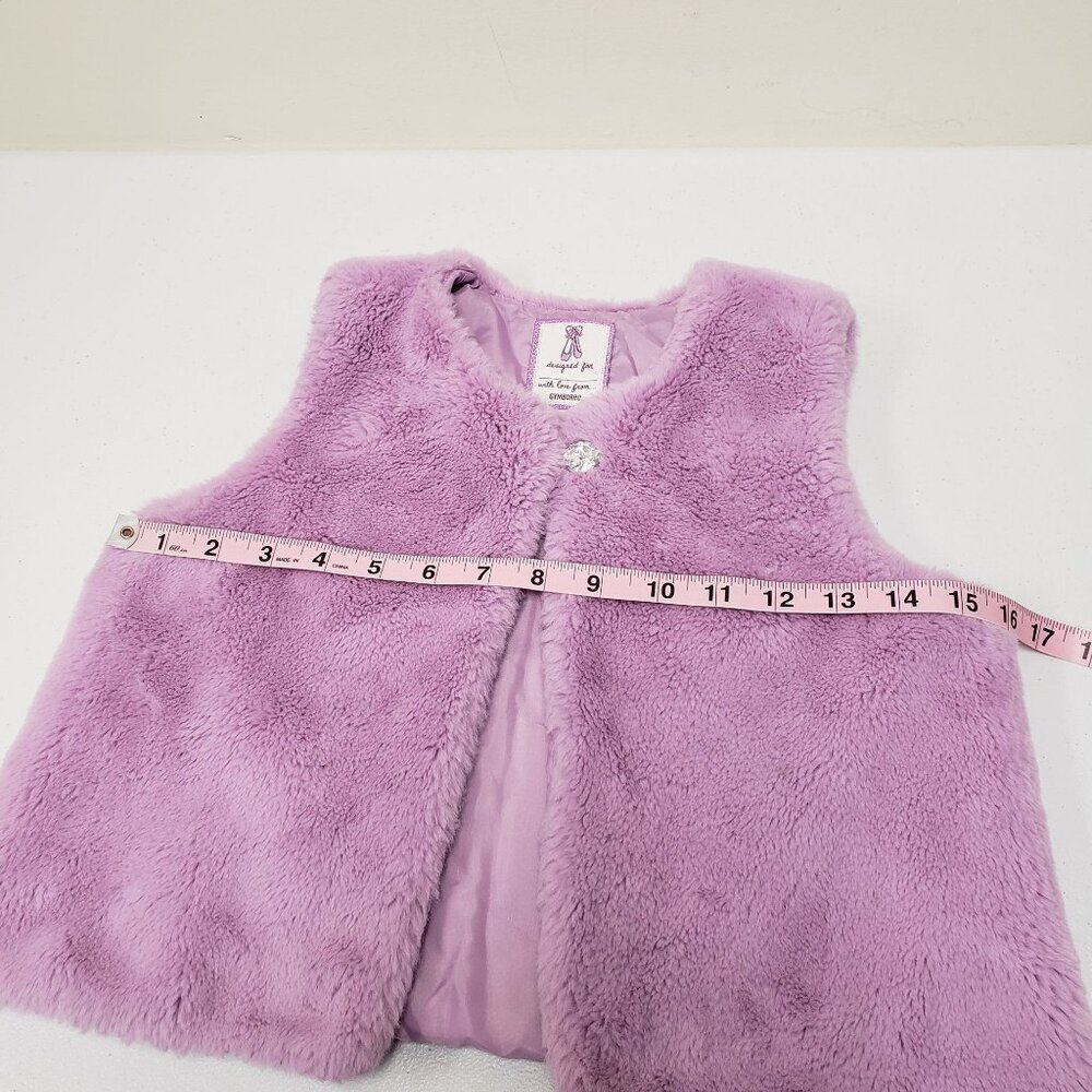 Gymboree Girls Lavender Faux Fur Vest Size Medium 7-8 - Picture 7 of 8